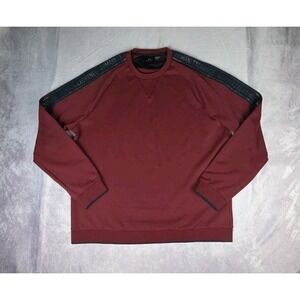 Armani Exchange Crewneck Sweatshirt Maroon XL Logo Tape Shoulder Designer